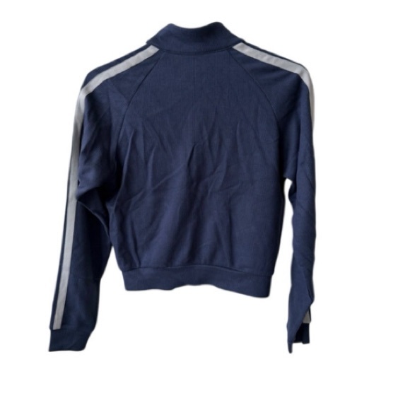 Halara Ribbed Stand Collar Long Sleeve Zipper Casual Jacket with Pockets Medium - Picture 5 of 5